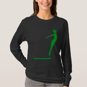 Camiseta Figura do mergulho - verde de grama