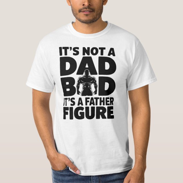 Camiseta Figura - Engraçado Design "Não é um Pai" (Frente)
