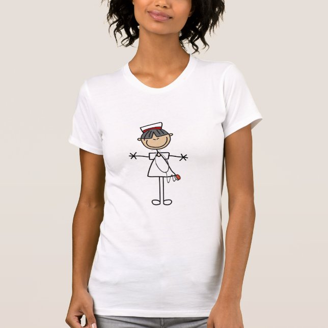 Camiseta Figura fêmea asiática t-shirt e presentes da vara (Frente)