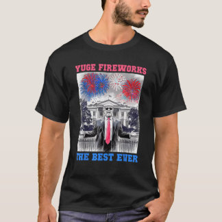 Camiseta FIGURA FREQUENTE 4 de julho FOGOS DE FOGO DE YUGE 