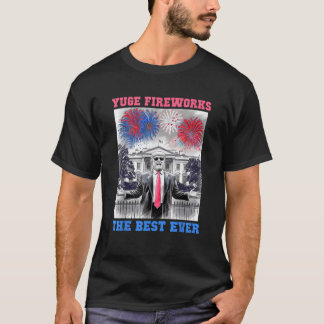 Camiseta FIGURA FREQUENTE 4 de julho FOGOS DE FOGO DE YUGE 