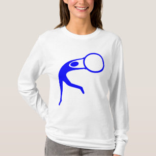 Camiseta Figura ginástica rítmica - azul