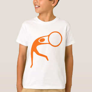 Camiseta Figura ginástica rítmica - laranja