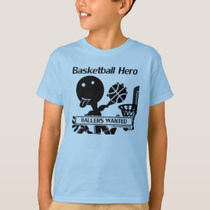 Camiseta Figura herói da vara do basquetebol