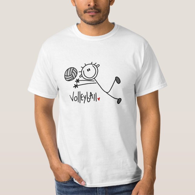 Camiseta Figura masculina básica voleibol da vara (Frente)