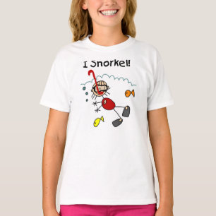 Camiseta Figura menina da vara eu Snorkel Tshirt
