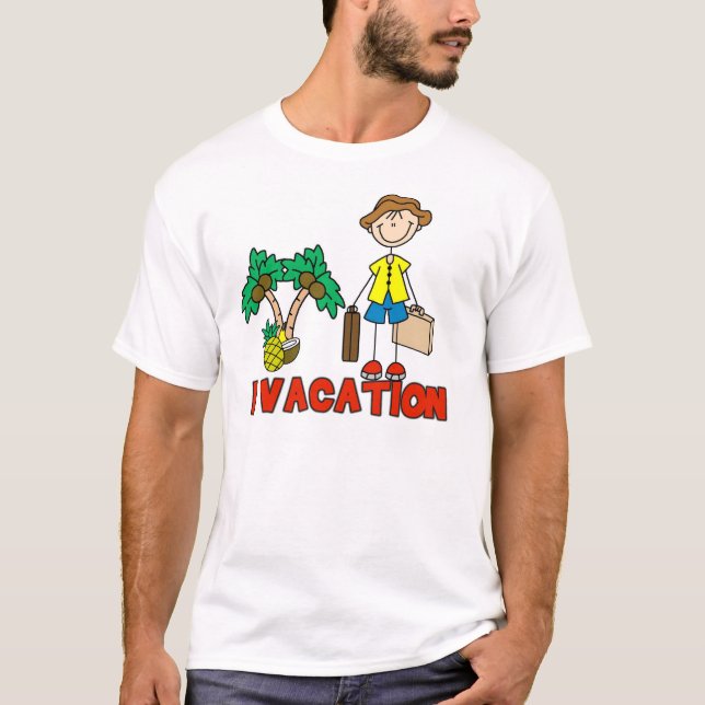 Camiseta Figura menino da vara eu Vacation t-shirt (Frente)
