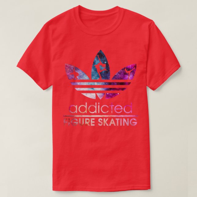 Camiseta Figura patinando galáxia viciada (Frente do Design)