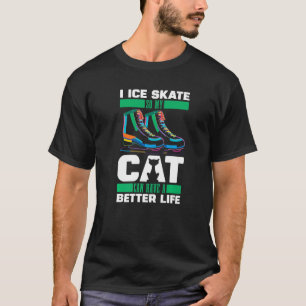 Camiseta Figura Patinando Gato De Gelo