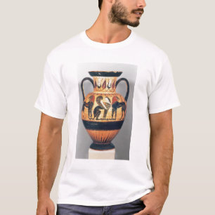 Camiseta Figura preta amphora de Chalcidian que descreve