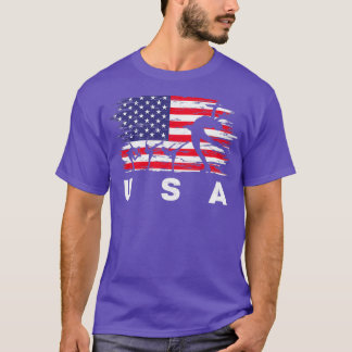 Camiseta Figura Skating America Flag