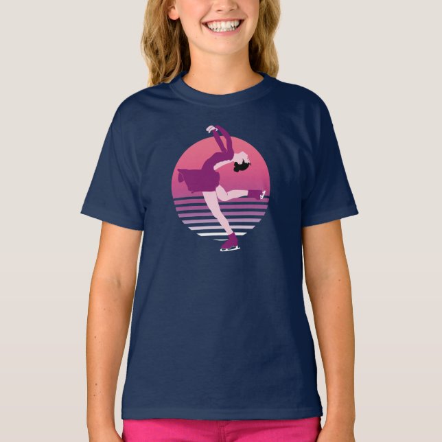 Camiseta Figura Skating Girl - Arte Da Dança De Gelo (Frente)