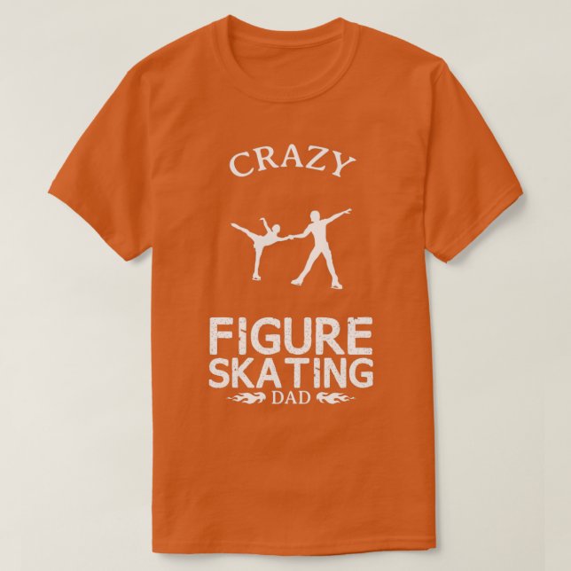 Camiseta Figura Skating Pai Funny Design Para Presente (Frente do Design)