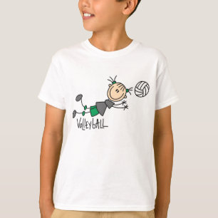 Camiseta Figura t-shirt da vara do voleibol das meninas