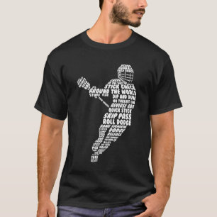 Camiseta Figura t-shirt gráfico engraçado do Lacrosse dos