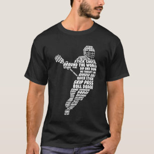 Camiseta Figura t-shirt gráfico engraçado do Lacrosse dos
