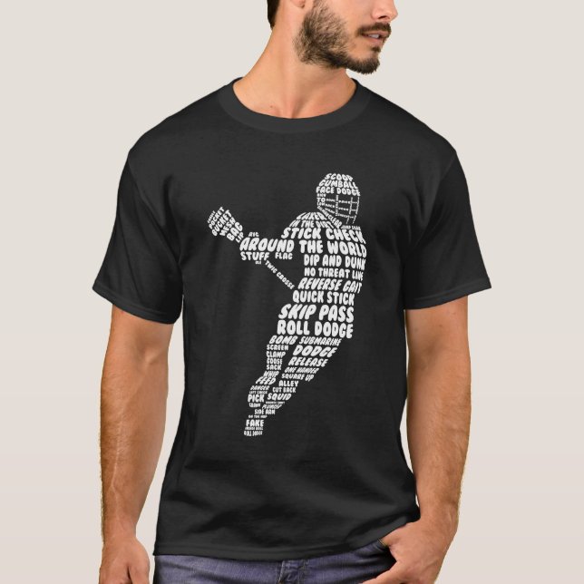 Camiseta Figura t-shirt gráfico engraçado do Lacrosse dos (Frente)