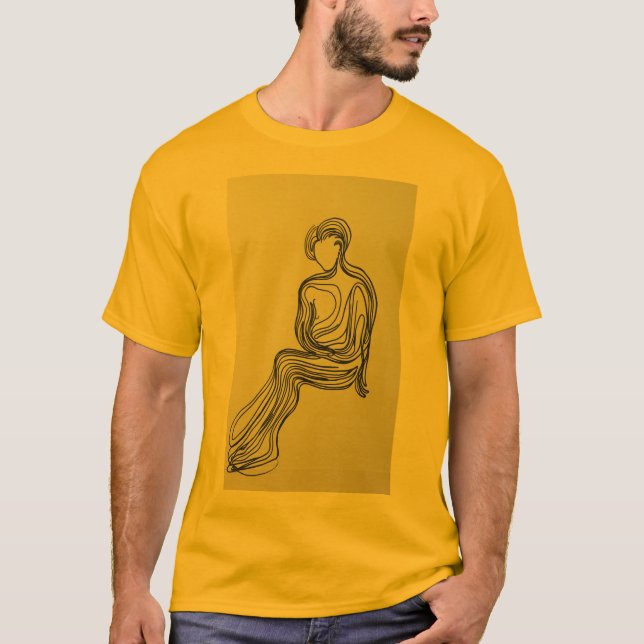 Camiseta Figura T-Shirt Mínima Sentada (Frente)