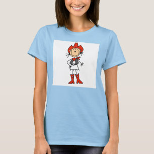 Camiseta Figura vaqueira Red Hat da vara e t-shirt das