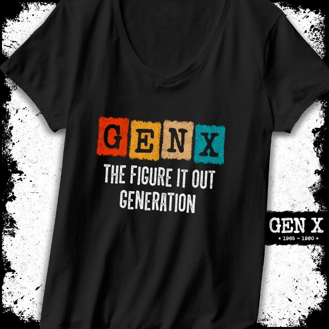 Camiseta Figura X Gen Xer Funny Gen X Geração X (Criador carregado)