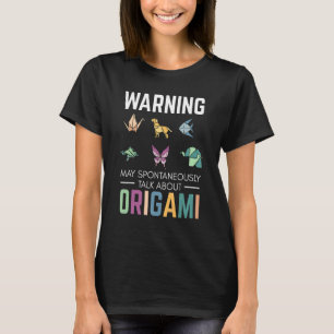 Camiseta Figuras de origami dizendo grou para origami de do