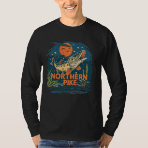 Camiseta Figuras de pesca legal para peixes predadores e Pi
