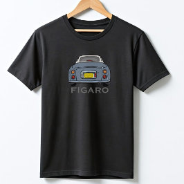 Camiseta Figuras do nome do carro da Cinza Figaro de Cute L