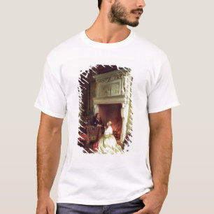 Camiseta Figuras em um interior (óleo no painel)