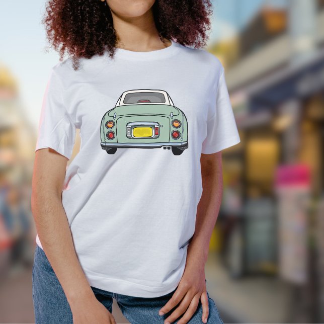 Camiseta Figuras Gráfico de Carro Verde-Esmeralda (Fun green figaro t-shirt just for you)