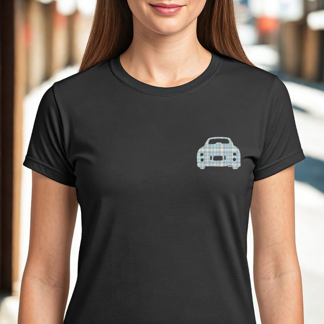 Camiseta Figuras McFig Figaro Pocket Tartan Car T-Shirt (A cute tartan figaro car t-shirt! Perfect to wear when driving your cute car)