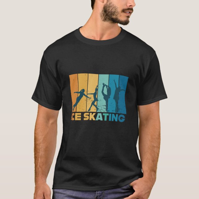 Camiseta Figure Skating Ice Skater Vintage Retro (Frente)