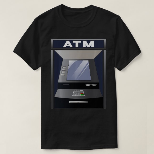 Camiseta Figurino ATM do Automático Teller Machine (Frente do Design)