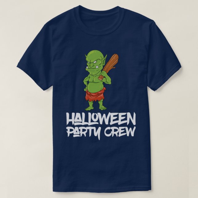 Camiseta Figurino Correspondente ao Halloween do Orc Troll (Frente do Design)