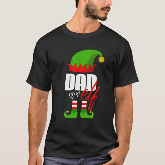 Camiseta Figurino Da Família Elf De Natal Para Os Pais A (Frente)