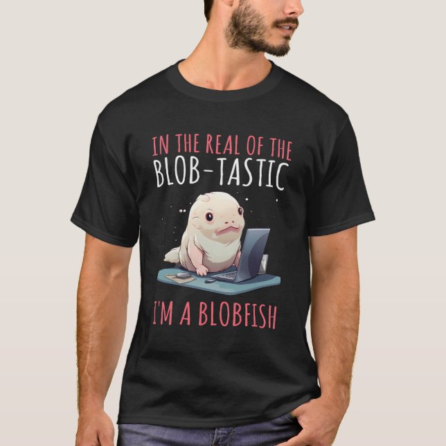 Camiseta Figurino De Blobfish Para Kawaii Blobfish E Blobfi (Frente)