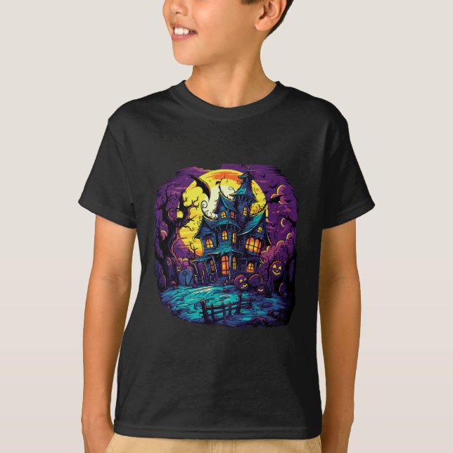 Camiseta Figurino de Halloween da Casa Assombrada (Frente)