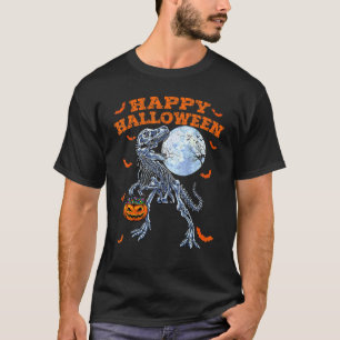 Camiseta Figurino De Halloween De Dinossauro Gelado Com Pum