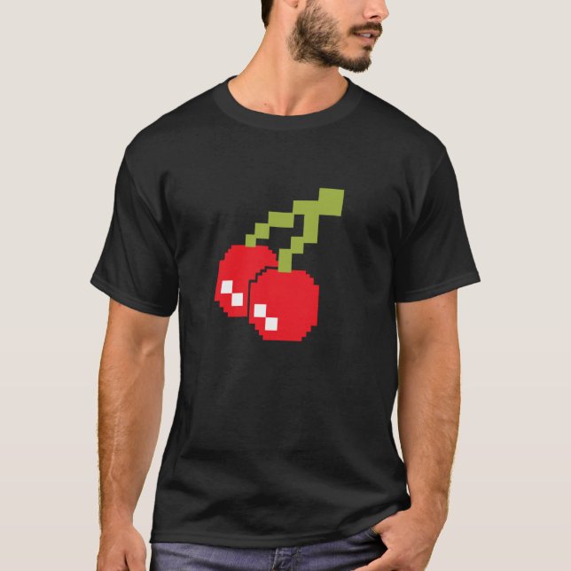 Camiseta Figurino de Halloween do Jogo de Vídeo Pixel Cherr (Frente)