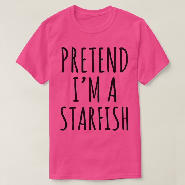 Camiseta Figurino de Halloween Fingindo que sou um Starfish (Frente do Design)