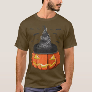 Camiseta Figurino de Halloween Spooky Jack O Lantern Bruxo 