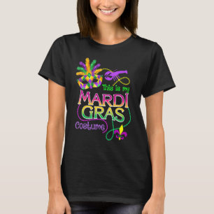 Camiseta Figurino de Mardi Gras É uma Miçanga Mardi Gras
