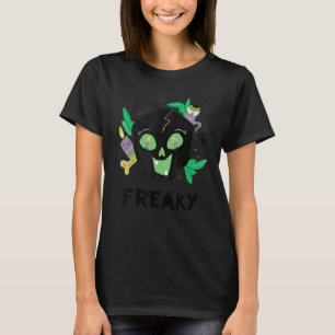 Camiseta Figurino de Noite Maluco de Festa de Halloween