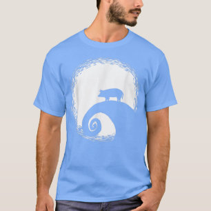 Camiseta Figurino do Dia das Bruxas Engraçado Moon Men Girl