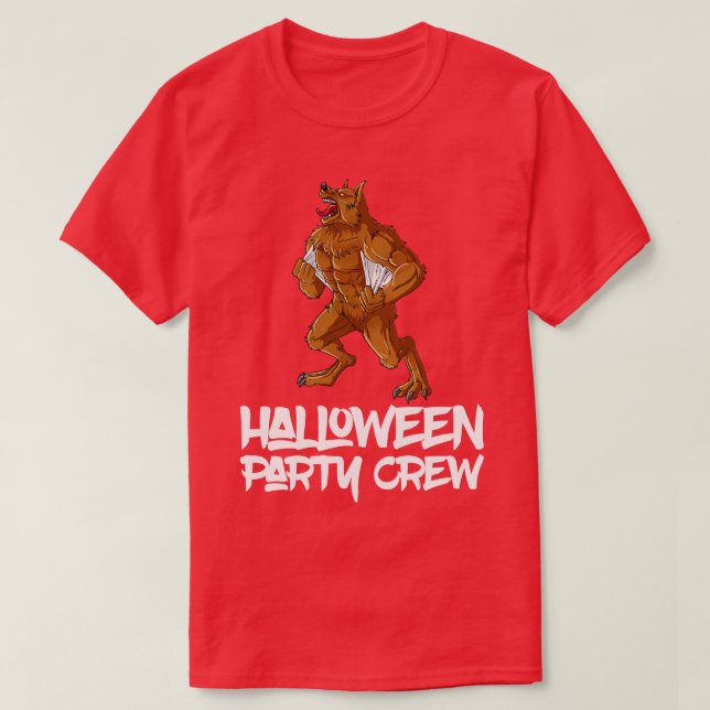 Camiseta Figurino do Halloween do Lobisomem (Frente do Design)