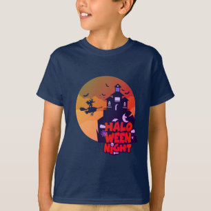 Camiseta Figurino Feliz da Noite de Halloween para Meninos 