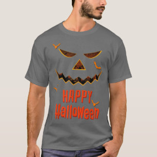 Camiseta Figurino Feliz De Halloween Com Cara De Pumpkin E