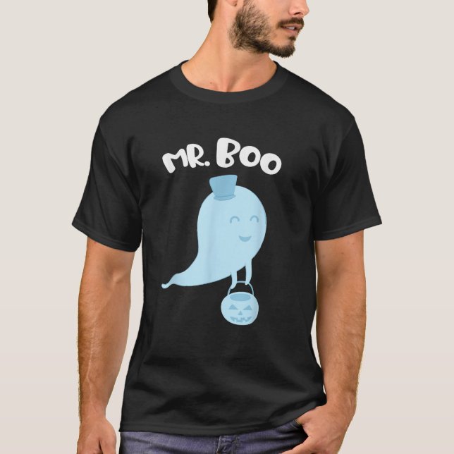 Camiseta Figurino para Casais Sr. BOO e Sra. Boo Matching H (Frente)