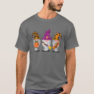 Camiseta Figurinos De Halloween Adoráveis Anões Pumpkin Eng