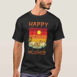 Camiseta Figurinos de Halloween Retro Correspondendo ao Hal