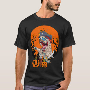 Camiseta Figurinos Piratas do Halloween Dinossaur Mummy Pum